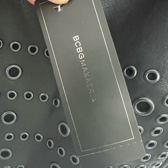 🍭 BCBGMaxAzria Black Leather Mini Skirt size 2 NWT - Picture 6 of 6